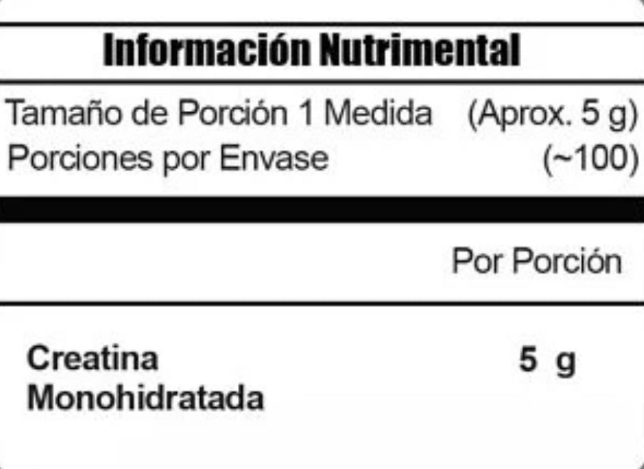 Creatina monohidratada MN 500Gr